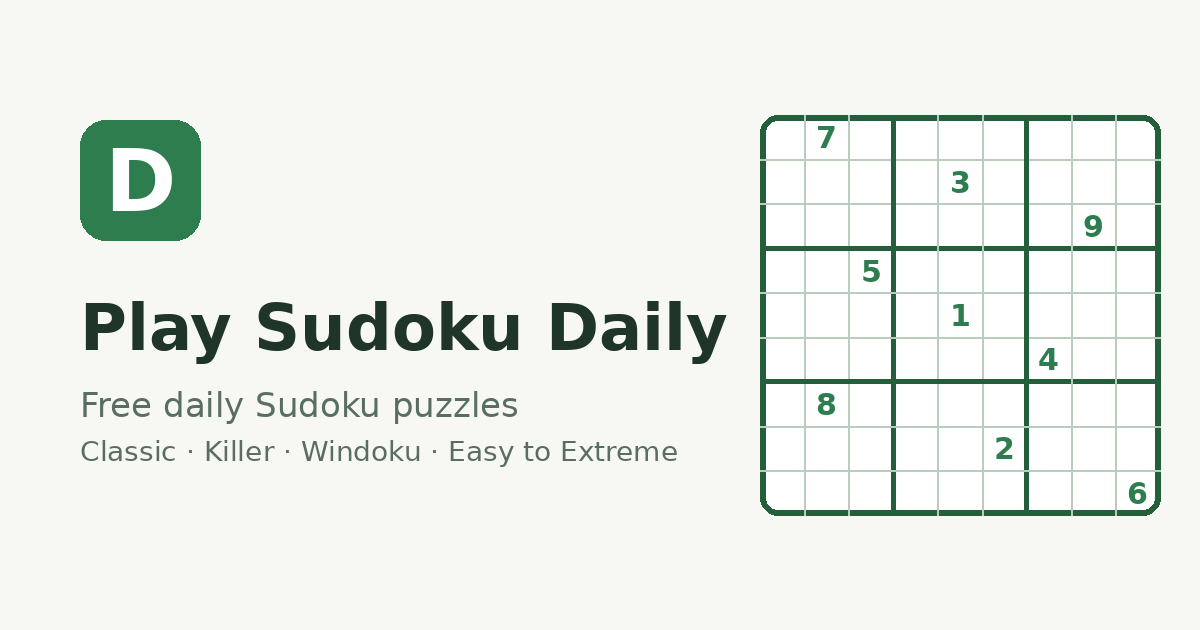Free Sudoku Online - Daily Easy, Medium & Hard Puzzles